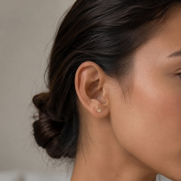 PENDIENTES ROSETA CON DIAMANTES