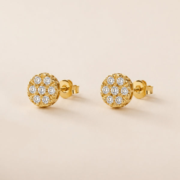 PENDIENTES ROSETA CON DIAMANTES