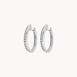PENDIENTES AROS CARRIL CON DIAMANTES