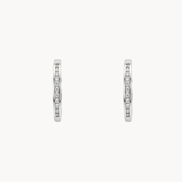 Brincos Argolas Carril com Diamantes