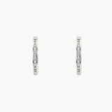 PENDIENTES AROS CARRIL CON DIAMANTES