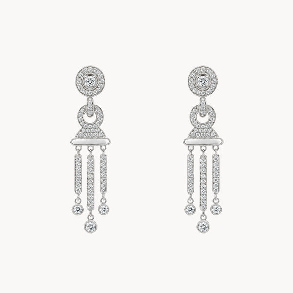 PENDIENTES CANDELABRO CON DIAMANTES
