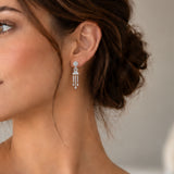 PENDIENTES CANDELABRO CON DIAMANTES
