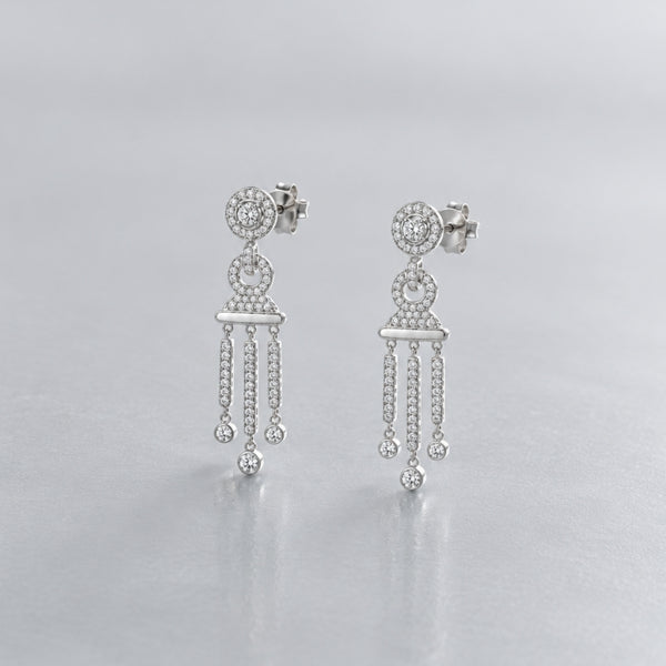 PENDIENTES CANDELABRO CON DIAMANTES