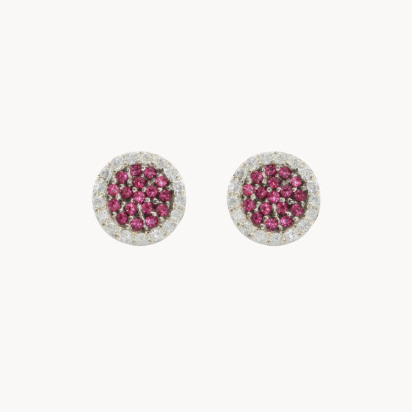 PENDIENTES RUBÍES Y  DIAMANTES CORNELIA