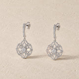 PENDIENTES VINTAGE ROSETON DE DIAMANTES