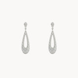 PENDIENTES LARGOS CON DIAMANTES LAGRIMA