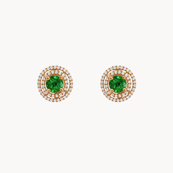 PENDIENTES OLIVINO Y DIAMANTES