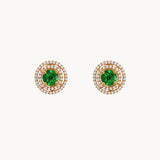 PENDIENTES OLIVINO Y DIAMANTES
