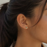 PENDIENTES OLIVINO Y DIAMANTES