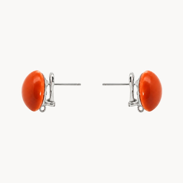 PENDIENTES ESFERA CORAL NATURAL
