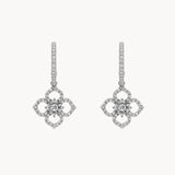 PENDIENTES MEDIO ARO FLOR CON DIAMANTES