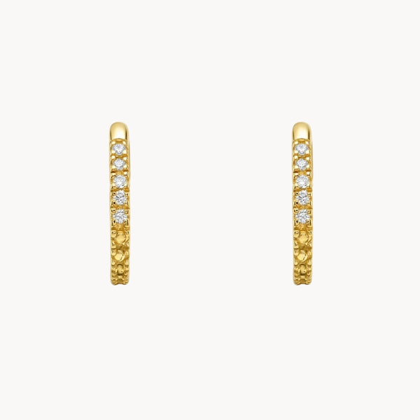 PENDIENTES AROS ABIERTOS CON DIAMANTES