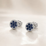 PENDIENTES DIAMANTES AZULES Y DIAMANTES