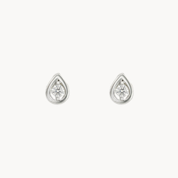 Teardrop Earrings with Diamond