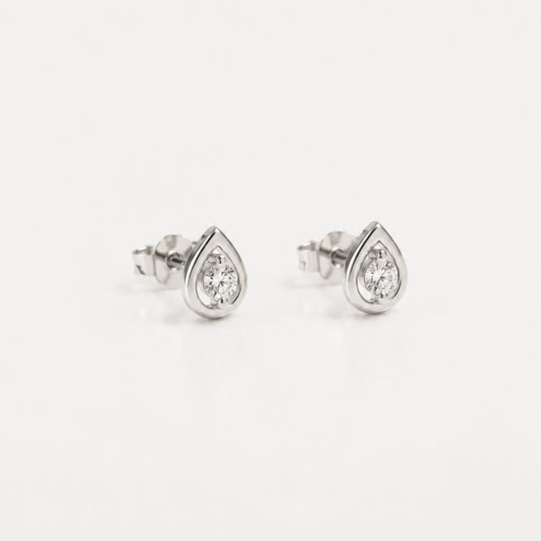 Teardrop Earrings with Diamond
