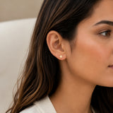 PENDIENTES CUARZO ROSA Y DIAMANTES