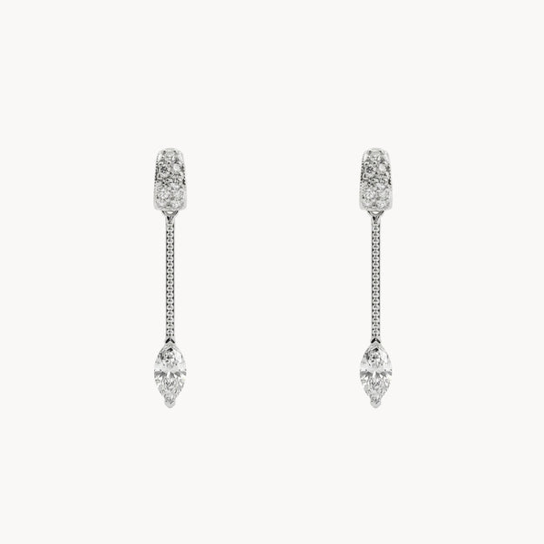 PENDIENTES LARGOS CON DIAMANTES