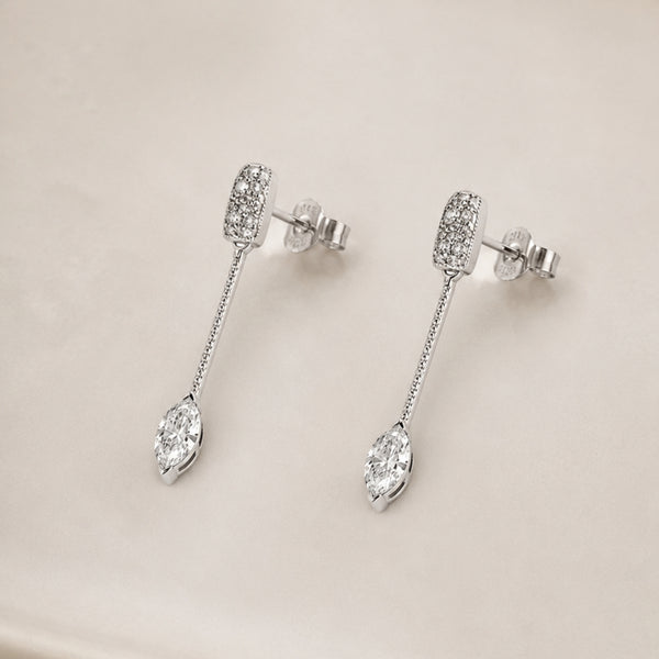 PENDIENTES LARGOS CON DIAMANTES