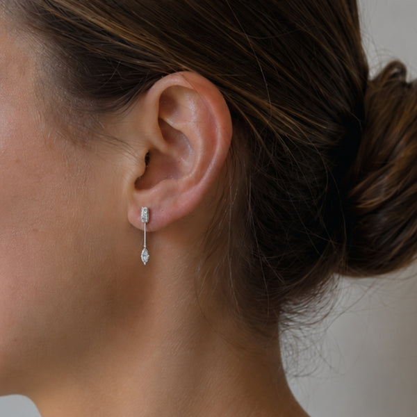 PENDIENTES LARGOS CON DIAMANTES