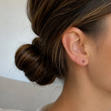 PENDIENTES GRANATE Y DIAMANTES