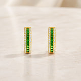 BRINCOS COM GRANADAS TSAVORITAS E DIAMANTES