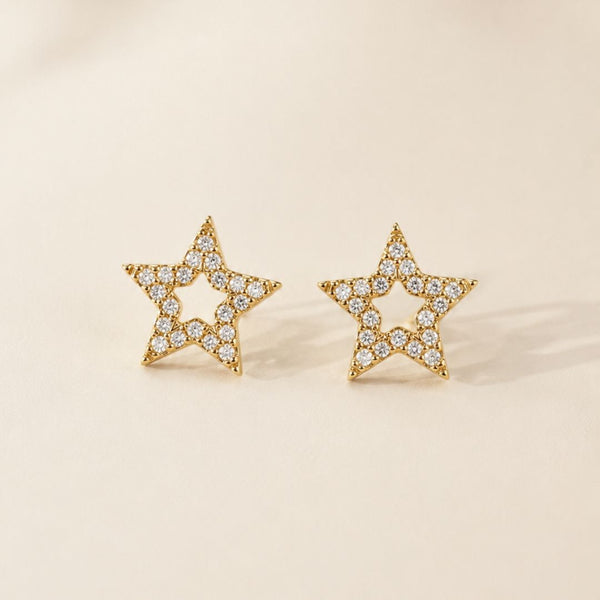 PENDIENTES ESTRELLA CON DIAMANTES