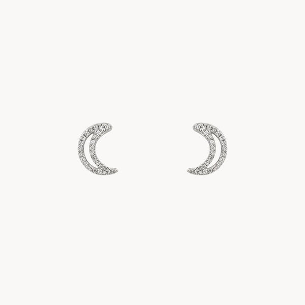 PENDIENTES LUNAS CON DIAMANTES