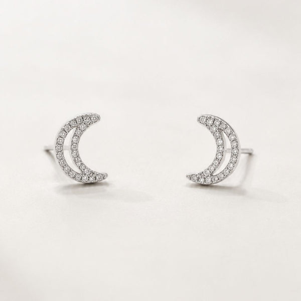 PENDIENTES LUNAS CON DIAMANTES