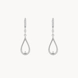 PENDIENTES LARGOS CON DIAMANTES FORMA LAGRIMA