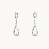 PENDIENTES LARGOS CON DIAMANTES FORMA LAGRIMA