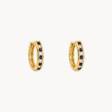 Sapphire and Diamond Hoop Earrings