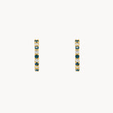 PENDIENTES AROS ZAFIROS Y DIAMANTES