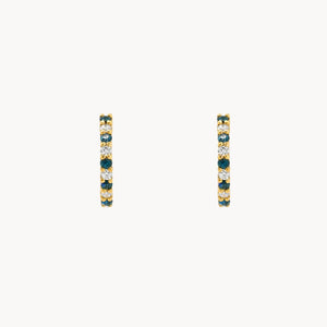 PENDIENTES AROS ZAFIROS Y DIAMANTES