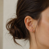 PENDIENTES AROS ZAFIROS Y DIAMANTES
