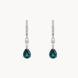 PENDIENTES ZAFIRO Y DIAMANTES