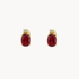 PENDIENTES RUBI Y DIAMANTES