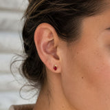 PENDIENTES RUBI Y DIAMANTES