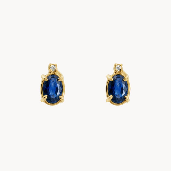 PENDIENTES ZAFIRO Y DIAMANTES