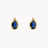 PENDIENTES ZAFIRO Y DIAMANTES