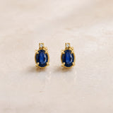 PENDIENTES ZAFIRO Y DIAMANTES