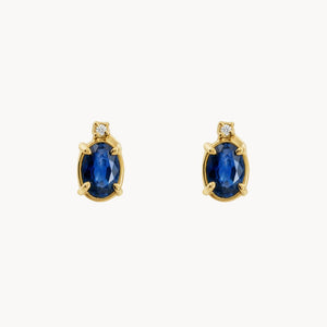 PENDIENTES ZAFIRO Y DIAMANTES