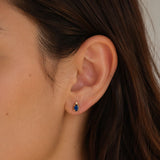 PENDIENTES ZAFIRO Y DIAMANTES