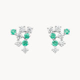 PENDIENTES ESMERALDAS Y DIAMANTES ANETA
