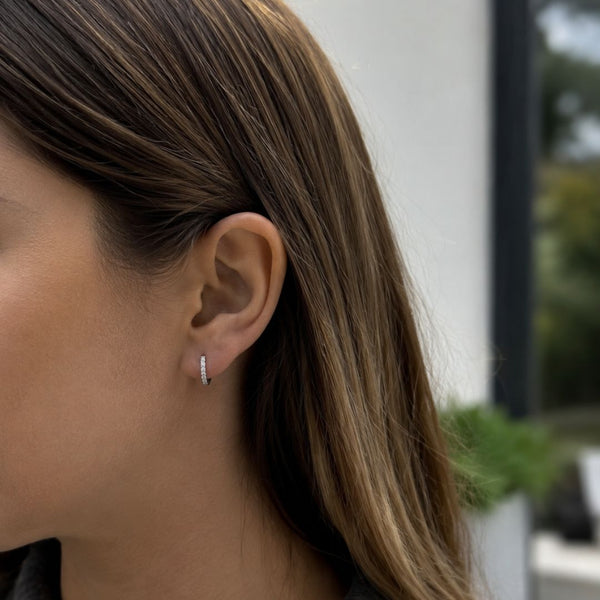 PENDIENTES AROS DIAMANTES