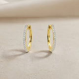 PENDIENTES BICOLOR AROS DIAMANTES