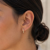 PENDIENTES BICOLOR AROS DIAMANTES