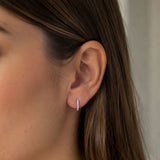 PENDIENTES ARO FINO CON DIAMANTES