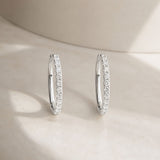 PENDIENTES ARO FINO CON DIAMANTES