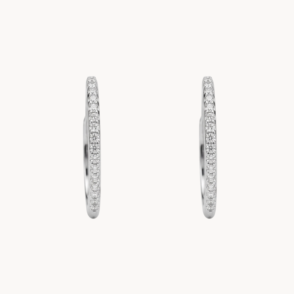 PENDIENTES AROS GRANDES CON DIAMANTES
